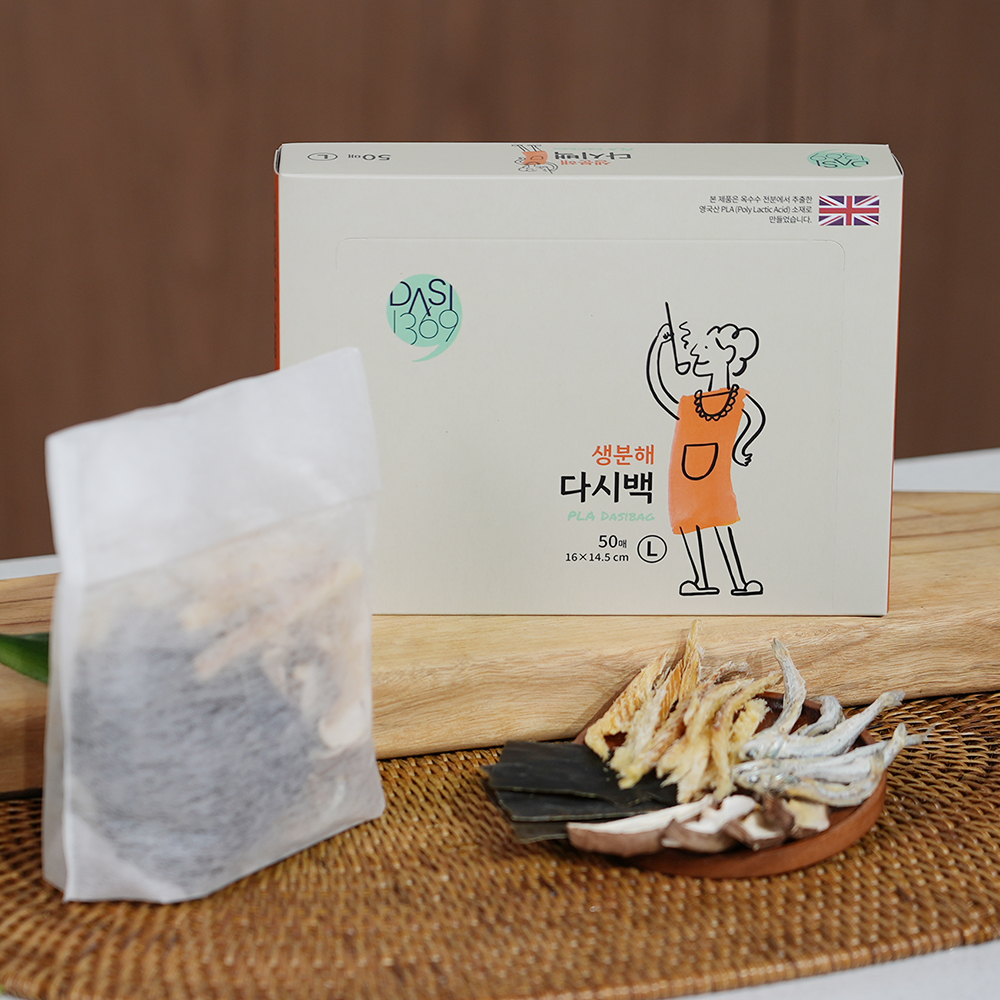 생분해 다시백 대형 50매X2팩 육수망 다시백 국물백 육수거름망 국물망 걸음망 다시팩 - 상세 이미지 2