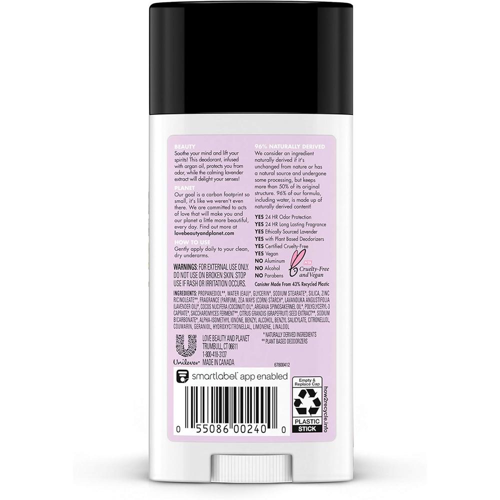 러브뷰티앤플랜트 데오드란트 스틱 오르간오일라벤더 Deodorant 83.5g - 상세 이미지 2