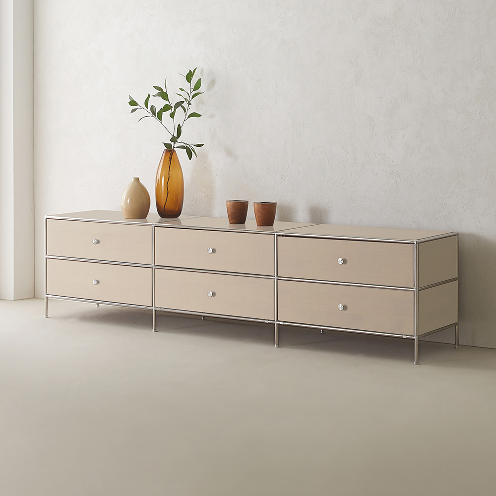 이노센트 스틸라 미드센츄리 2000 낮은 모듈 거실장 서랍형 i104181