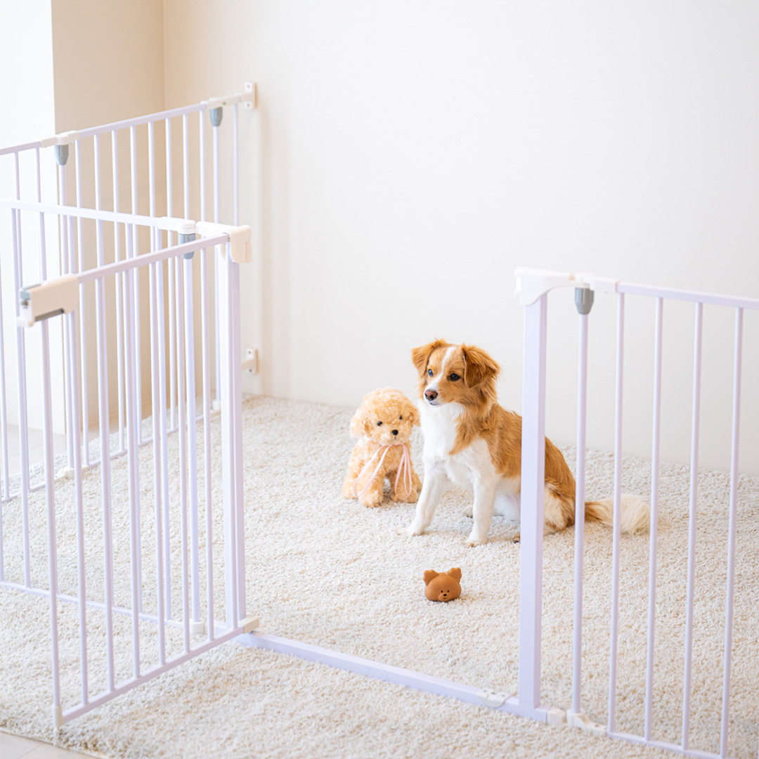 펫트리움 플렉스 접이식 / ㄱ자형 안전문 2.0 애견안전문 강아지 울타리