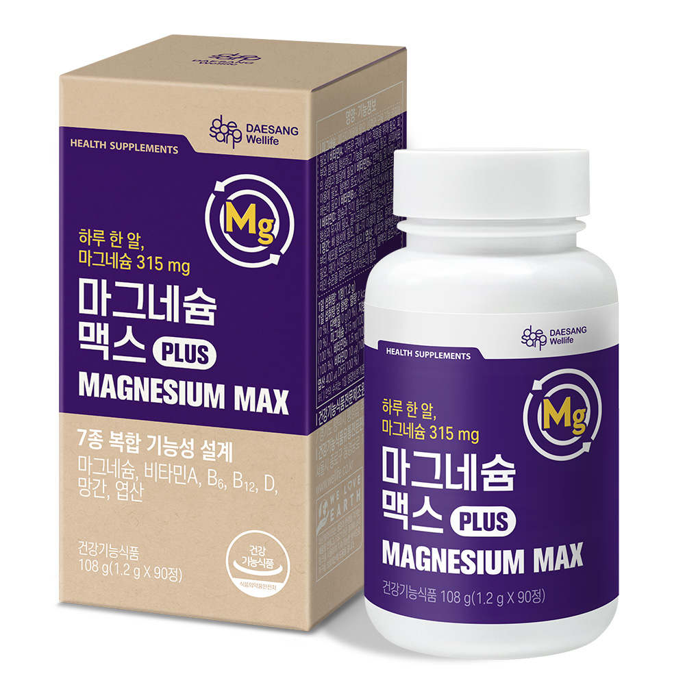 웰라이프 마그네슘 맥스 1.2g 90정, 1개 - 상품 이미지