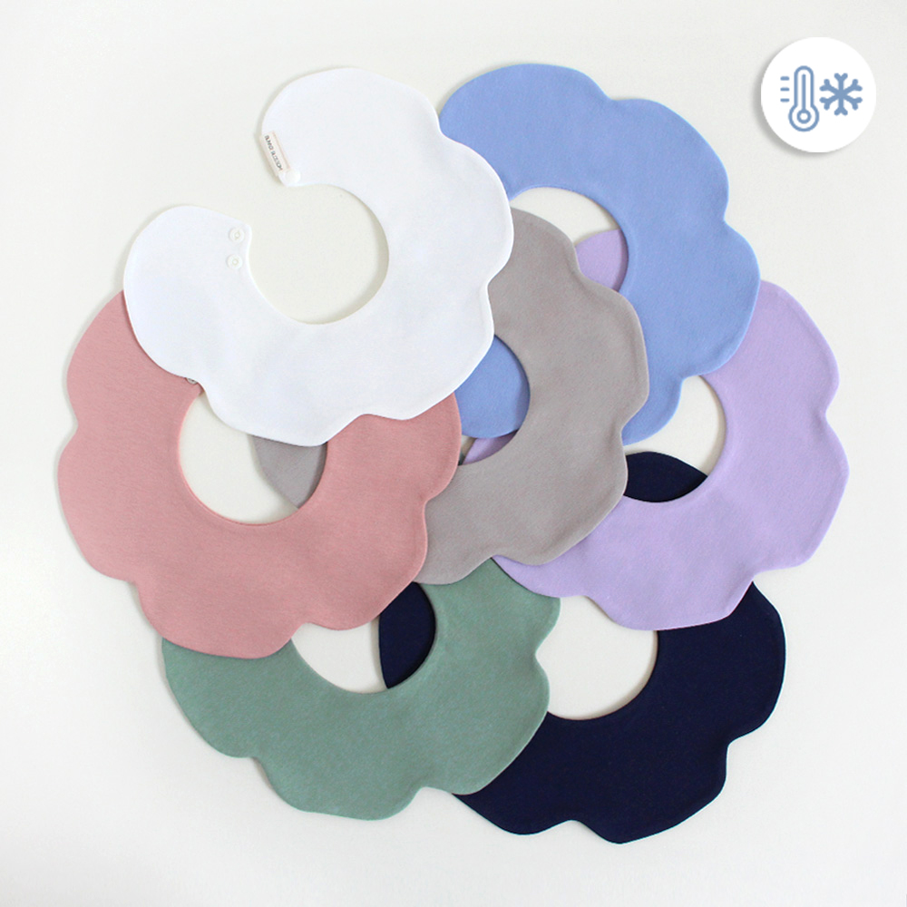 [바니블라썸] 에어매쉬 여름 메쉬 턱받이 아기 빕 이유식턱받이 침받이 화이트