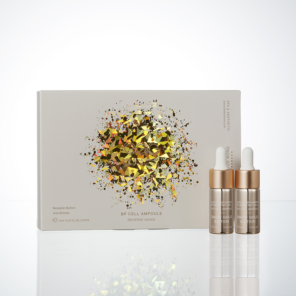 [🎁 [증정] 바이오더마 크림] 오바코 에그 비피 셀 앰플 스노우 골드 에디션 11ml X 5PCS, - 상세 이미지 3
