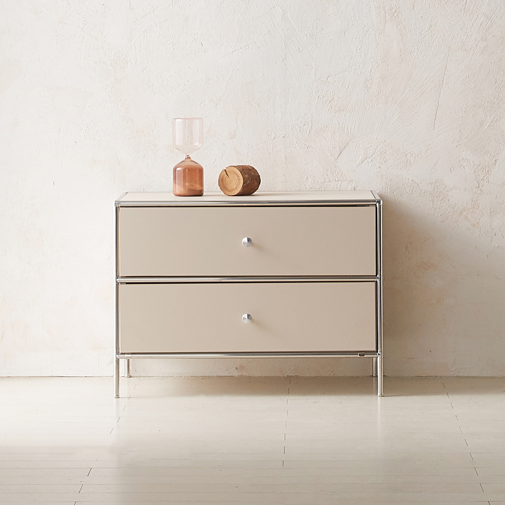 이노센트 스틸라 미드센츄리 675 낮은 모듈 거실장 서랍형 104175, 베이지