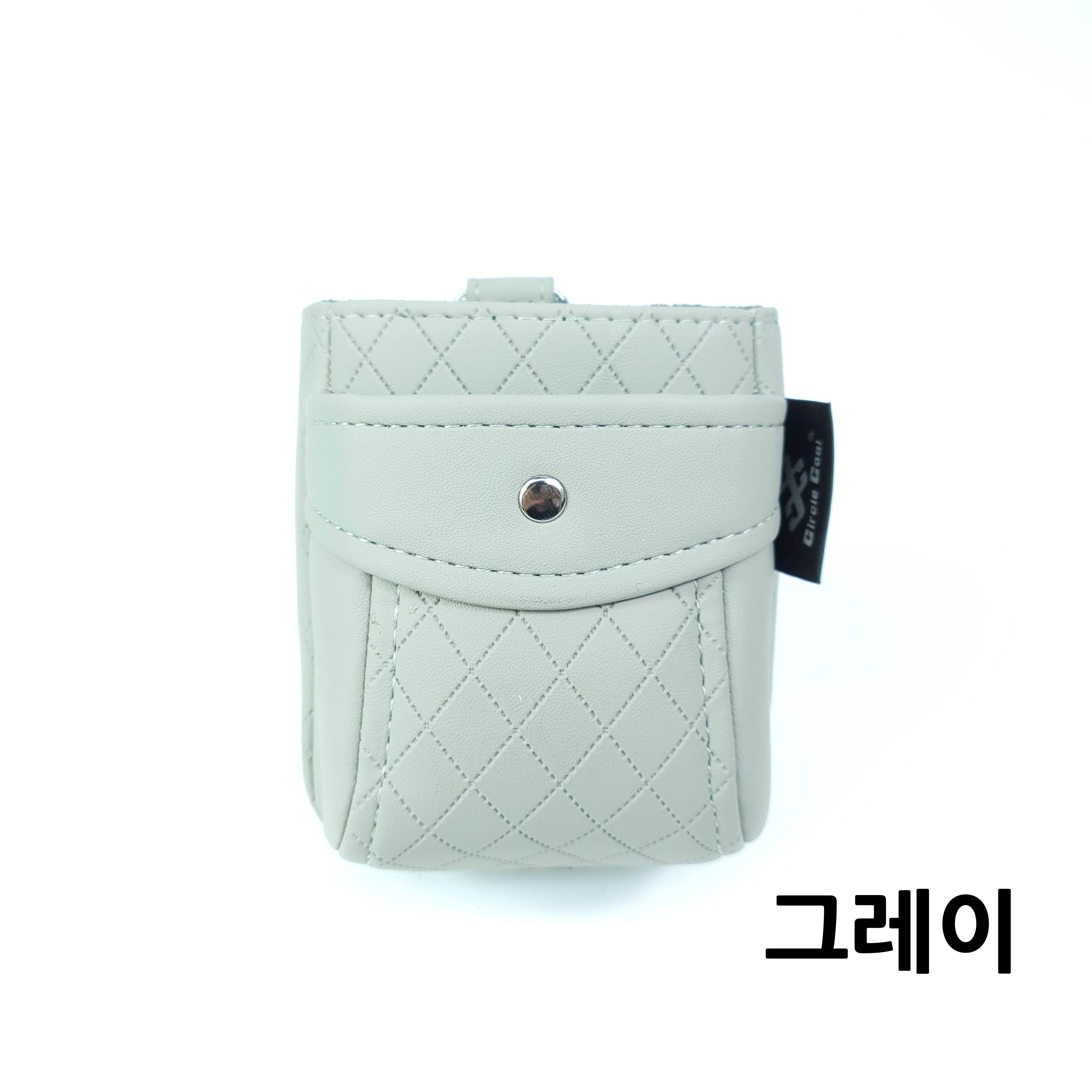 1+1 자동차 차량용 가죽 송풍구 수납함 포켓 핸드폰 사이드 수납 거치대 - 상세 이미지 4