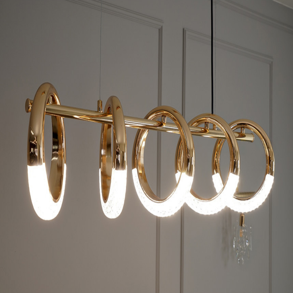 당일+무료배송/KC인증 6인용식탁등 LED 40W 펜던트 주방 식탁등 골드