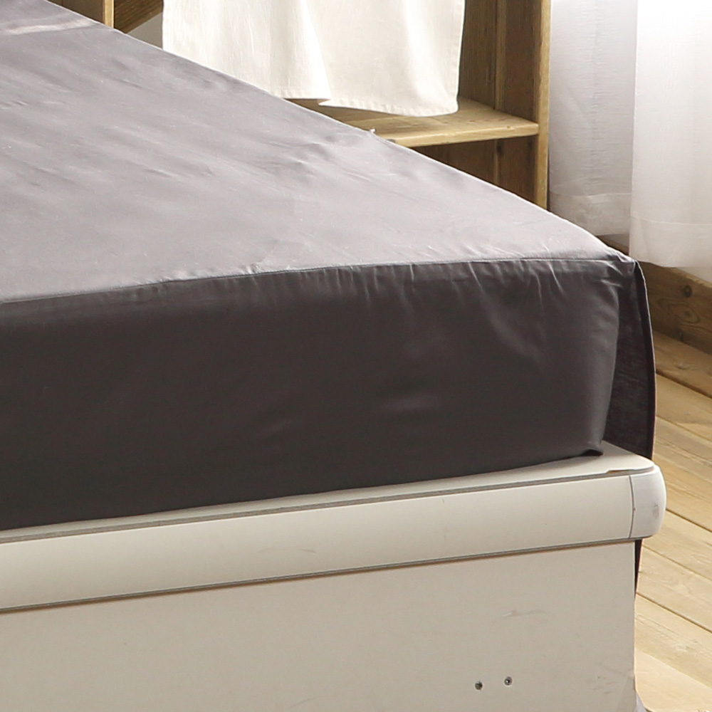 순면 투 매트리스 커버 높은 침대 시트 차콜 슈퍼 싱글