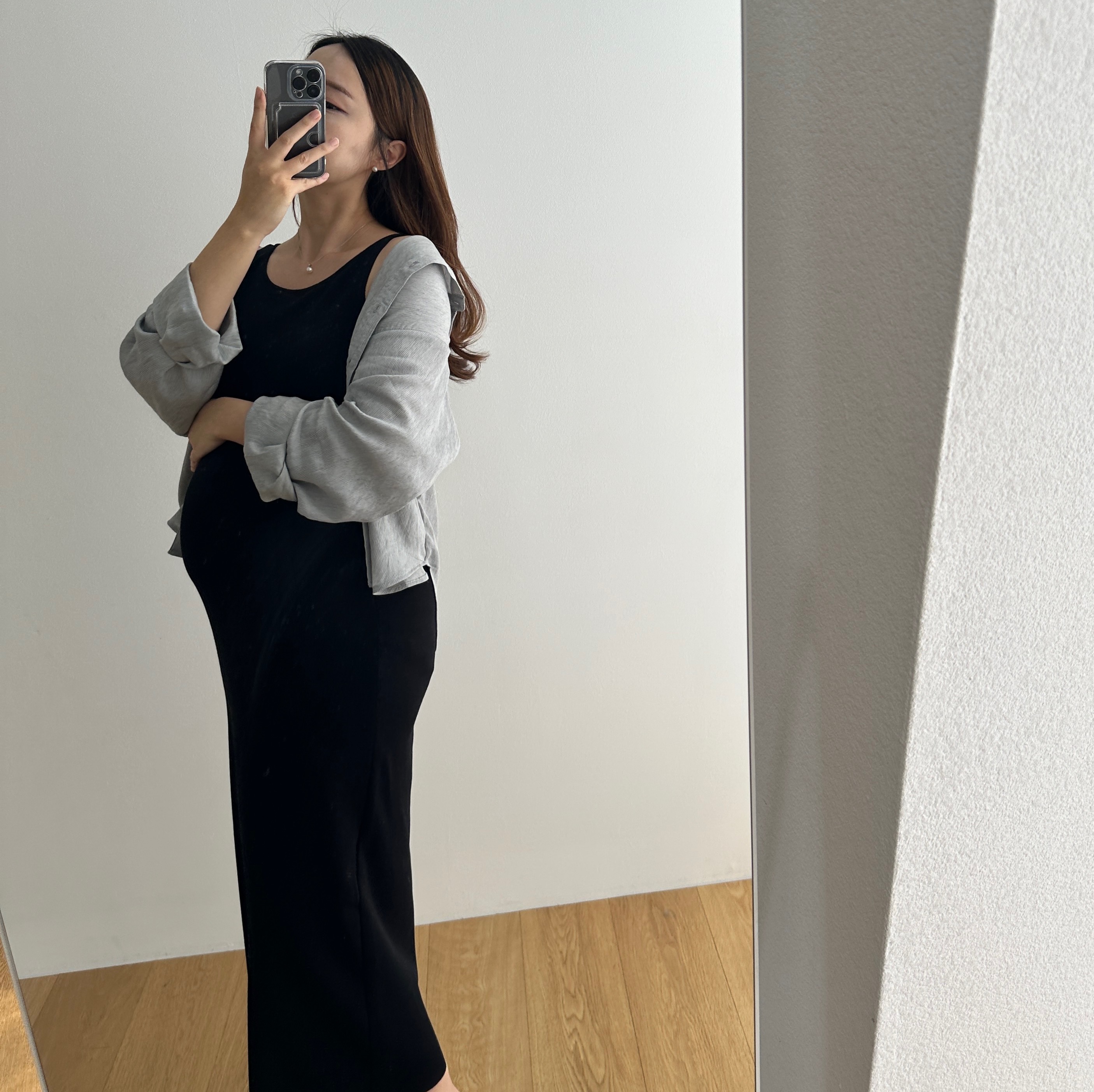 임산부가능 린넨 네추럴 찰랑셔츠 임산부남방 임부복 빅사이즈 오버핏 만삭 상세 이미지 49