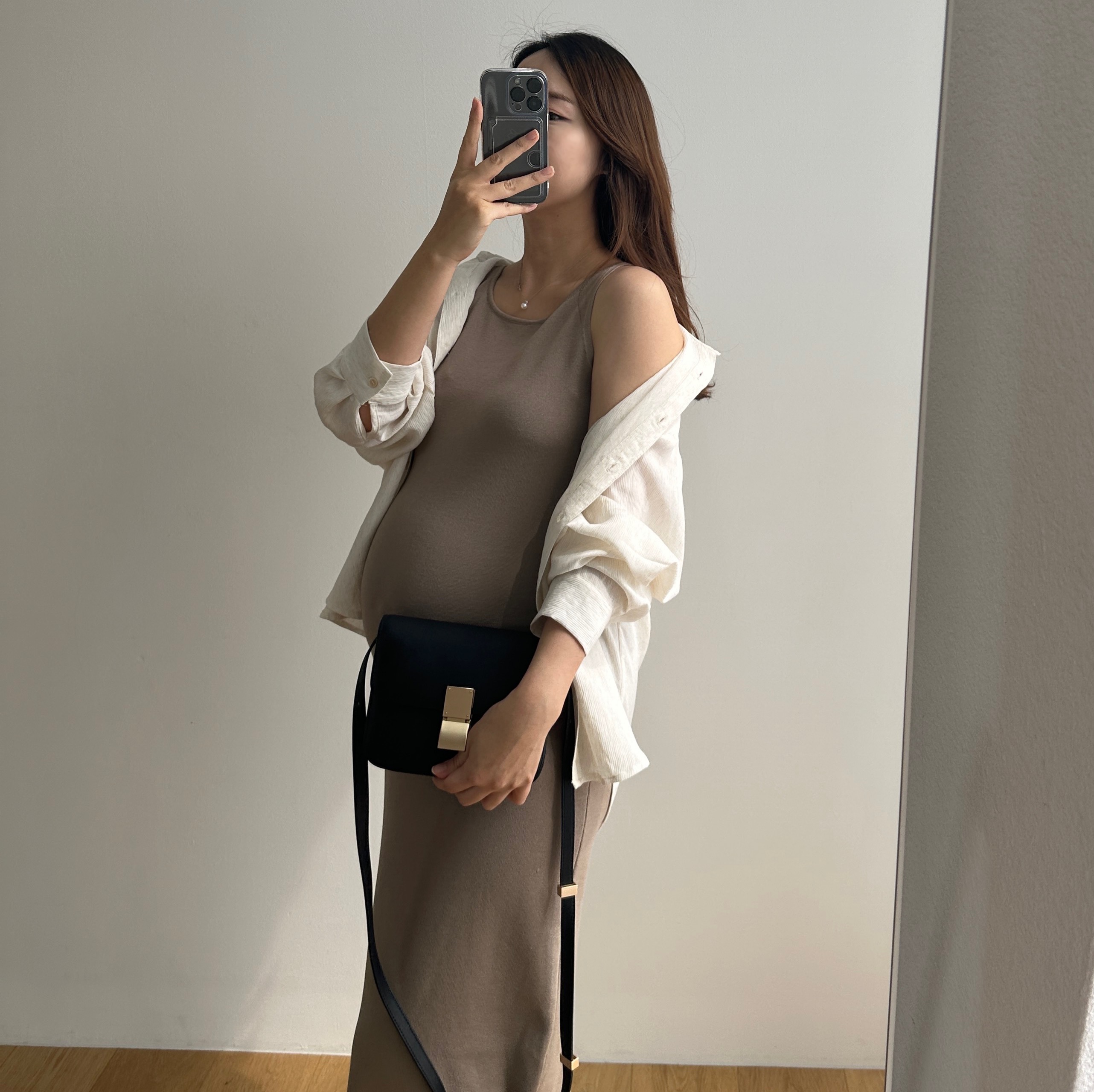 임산부가능 린넨 네추럴 찰랑셔츠 임산부남방 임부복 빅사이즈 오버핏 만삭 상세 이미지 6