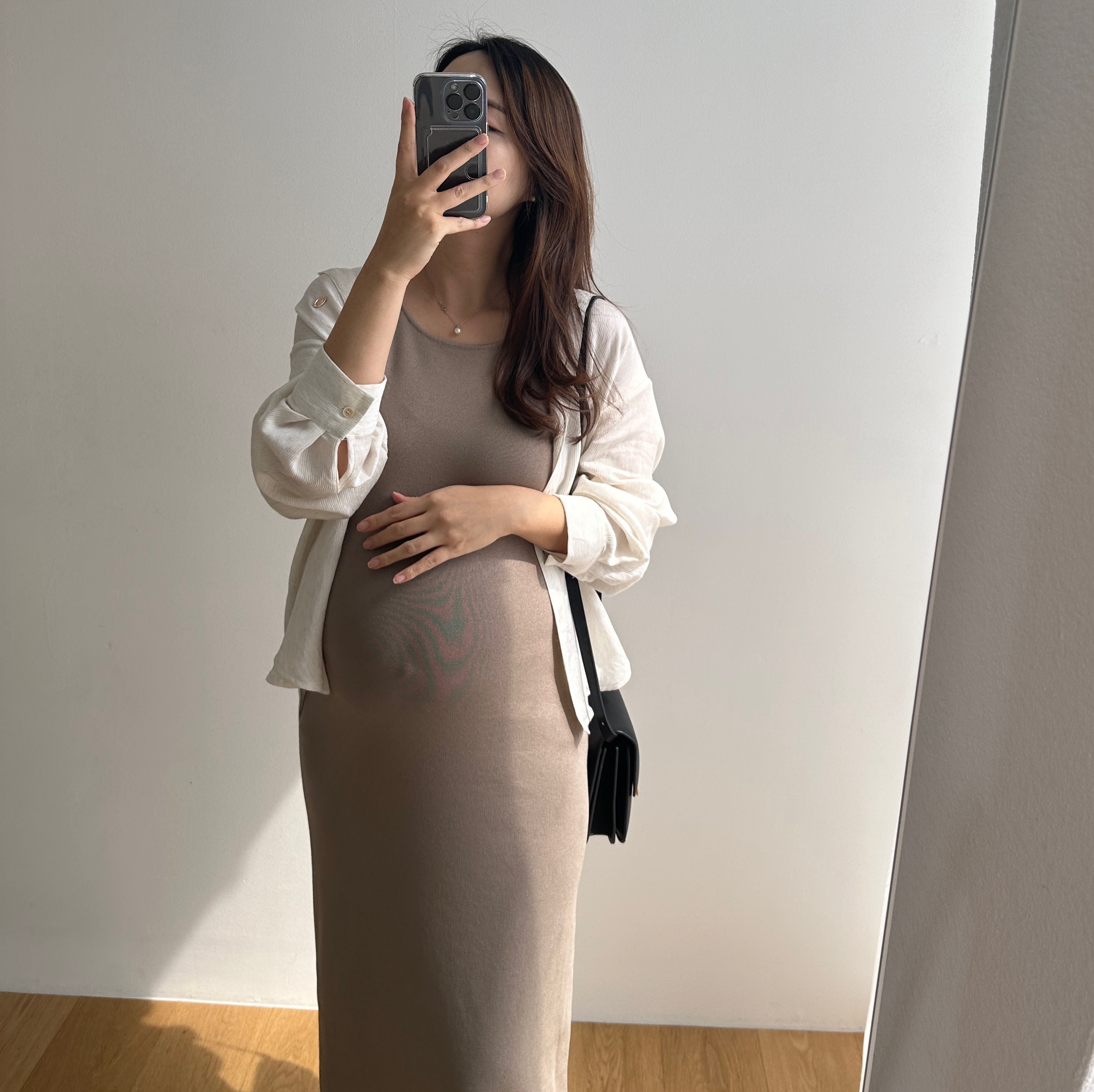 임산부가능 린넨 네추럴 찰랑셔츠 임산부남방 임부복 빅사이즈 오버핏 만삭 상세 이미지 7