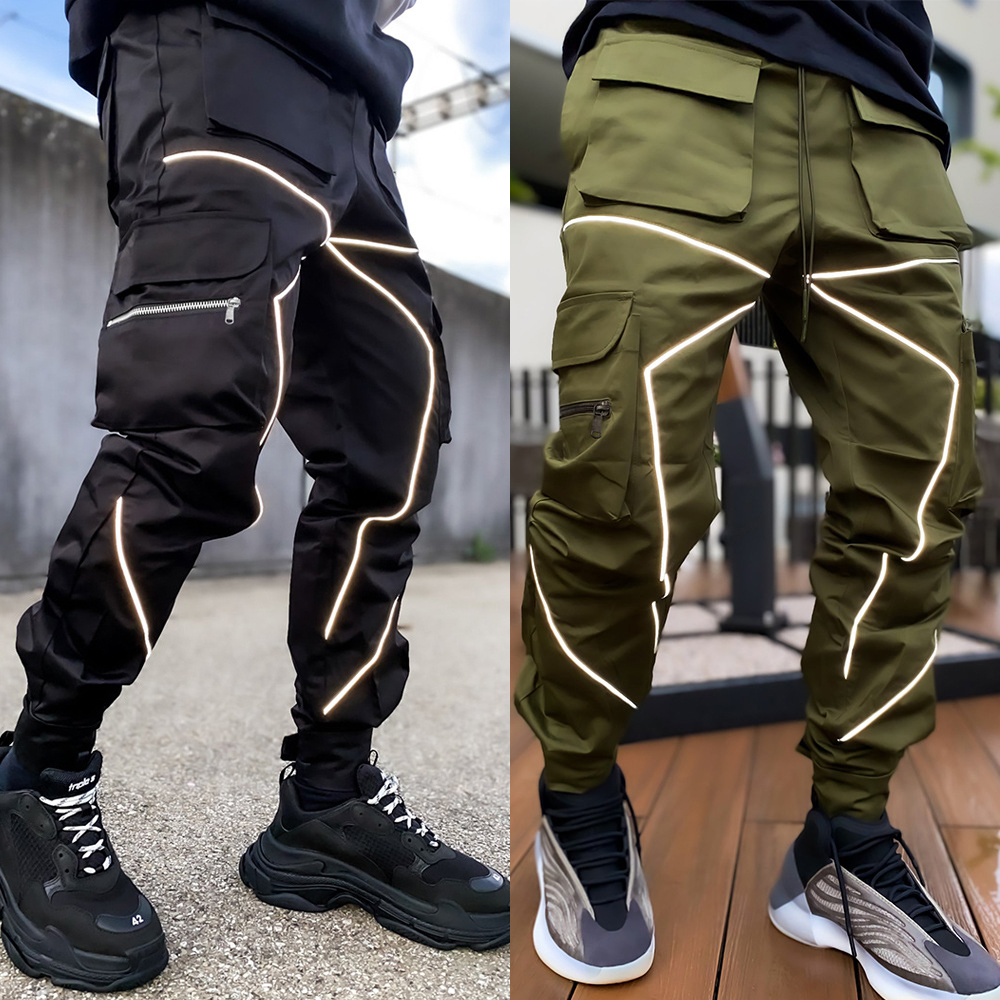 남자 조거팬츠 카고 안전 스카치 반사 작업바지 중간관리직 개발자 - 상품 이미지