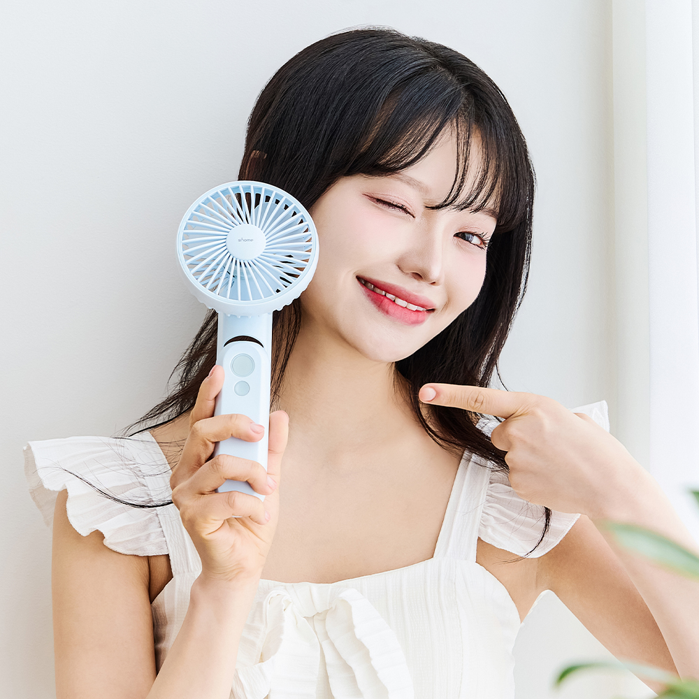 시홈 휴대용 미니 손 선풍기 무선 접이식 초강력 손풍기 탁상용 - 상세 이미지 4