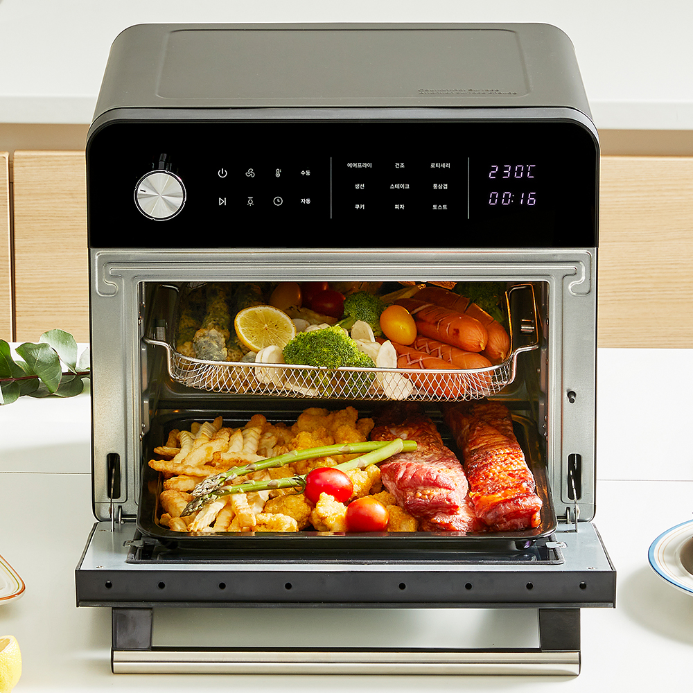 콕스타 스타크 오븐형 대용량 스텐 에어프라이어 24L KSEAF-6000F