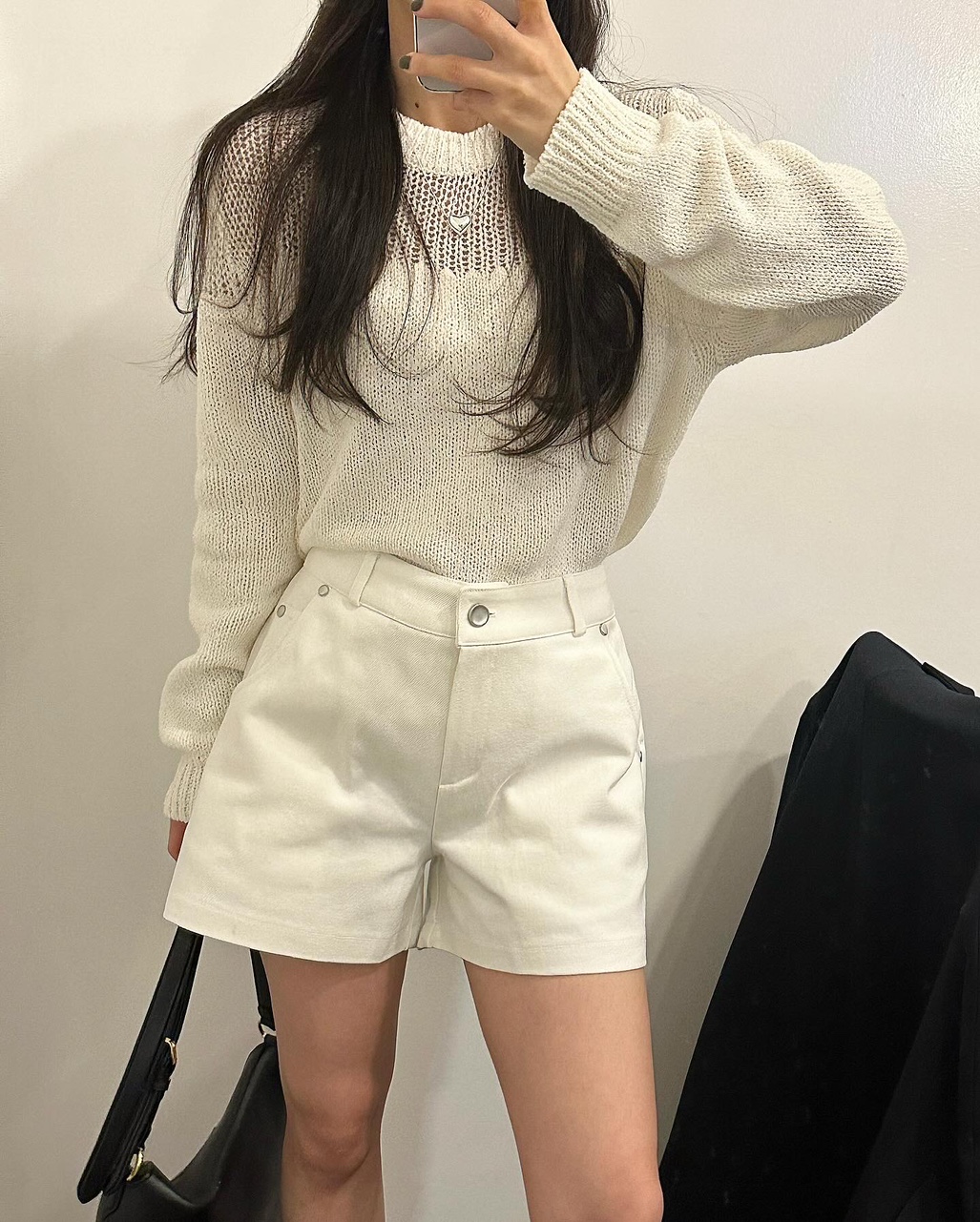 마틸 여름 여성 루즈핏 코튼 그물 니트 상세 이미지 8