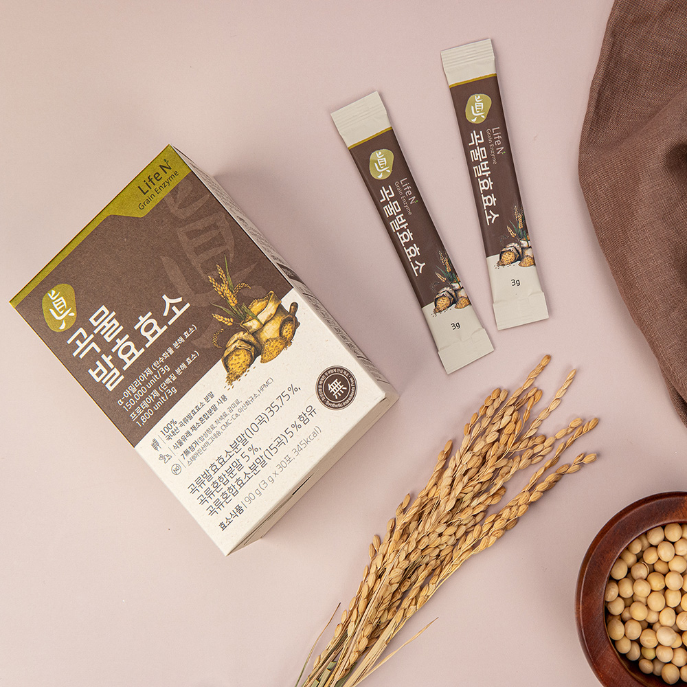 라이프엔 지방 탄수화불 분해 소화 유기농 진 곡물 발효 효소 3gx30포 30포, 3개 이미지 8