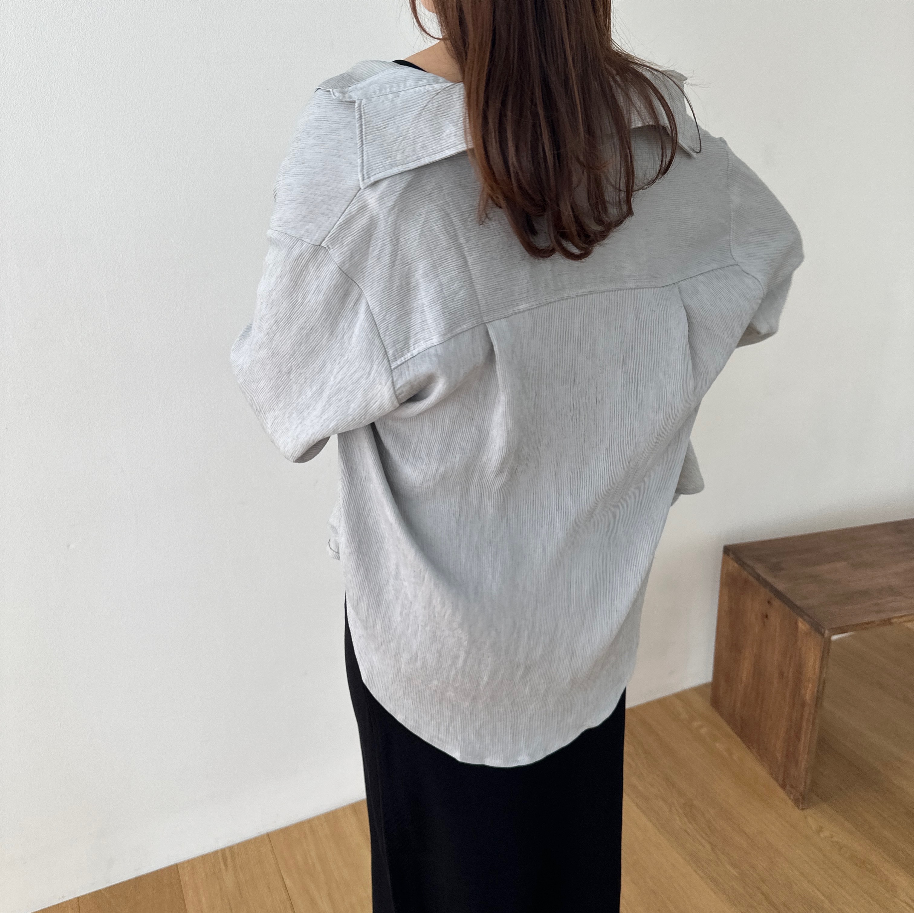임산부가능 린넨 네추럴 찰랑셔츠 임산부남방 임부복 빅사이즈 오버핏 만삭 상세 이미지 43