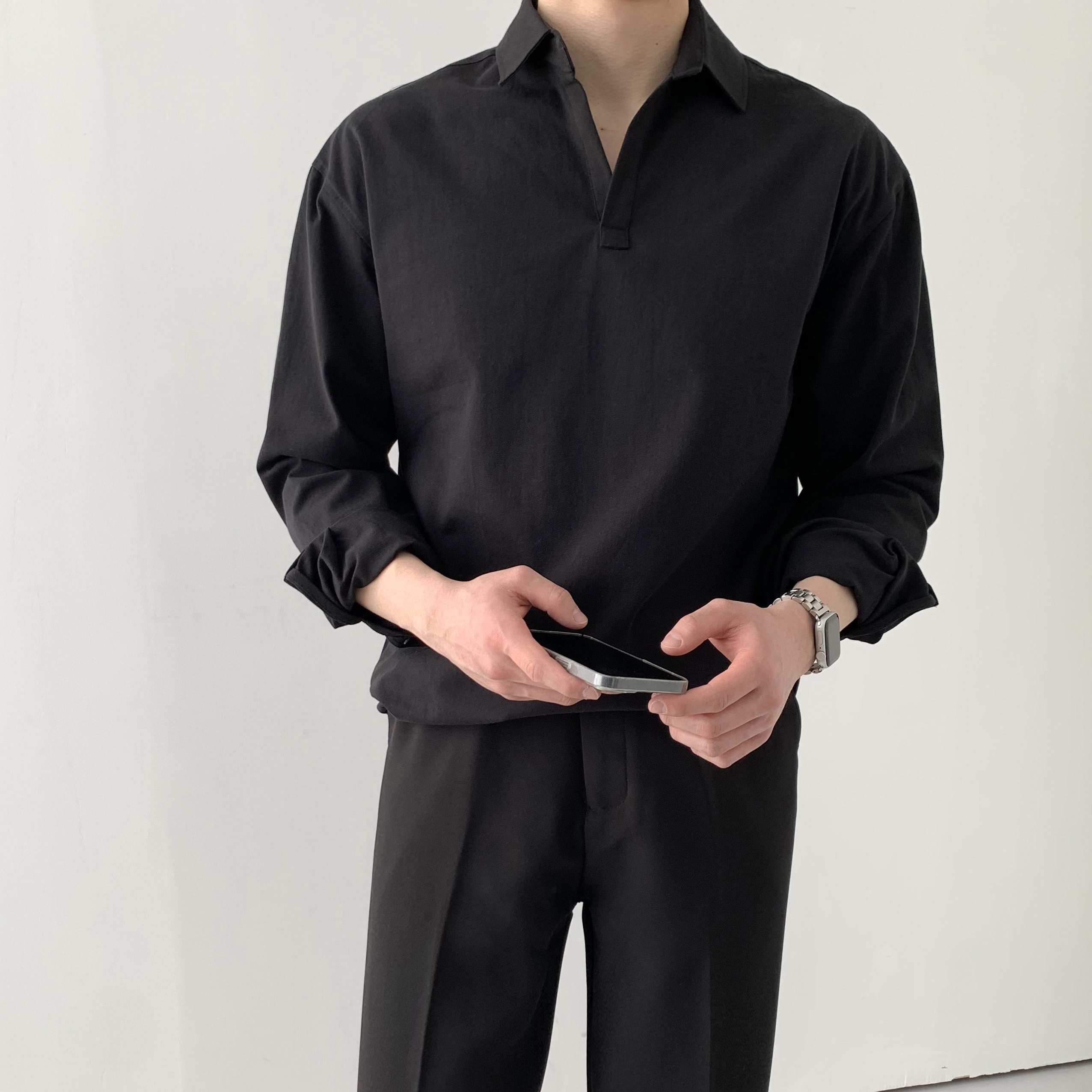 남자오픈카라셔츠 남자봄셔츠 남방 - 상세 이미지 3