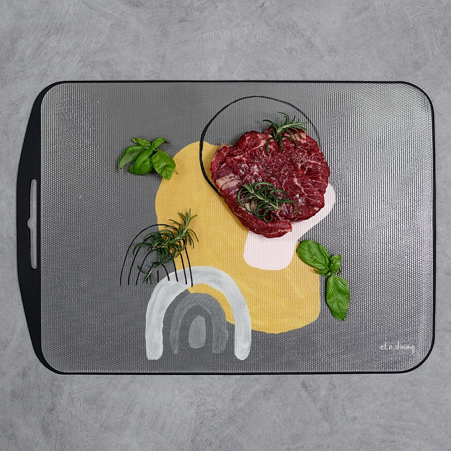 엘라다이닝 TPU 양면 아트 항균도마_추상화(사이즈 선택 가능) 이유식도마 위생도마 이미지 6
