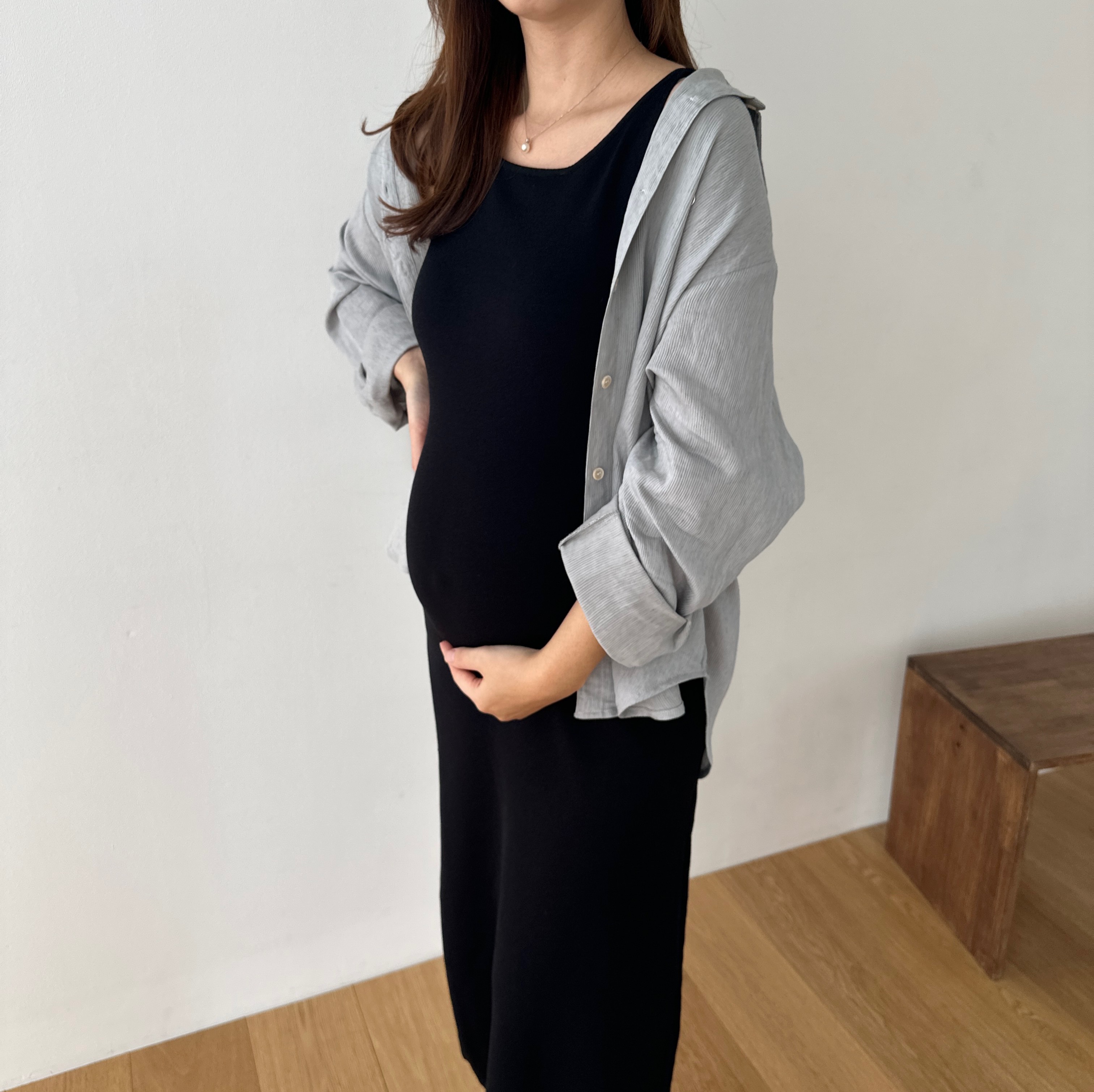 임산부가능 린넨 네추럴 찰랑셔츠 임산부남방 임부복 빅사이즈 오버핏 만삭 상세 이미지 45
