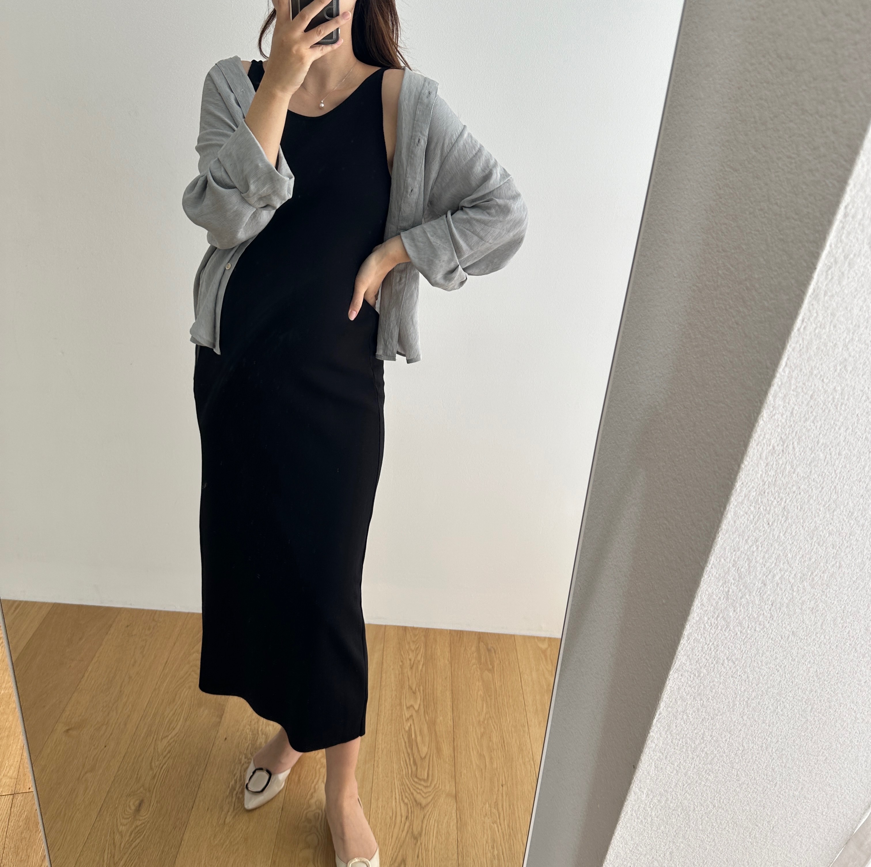 임산부가능 린넨 네추럴 찰랑셔츠 임산부남방 임부복 빅사이즈 오버핏 만삭 상세 이미지 48
