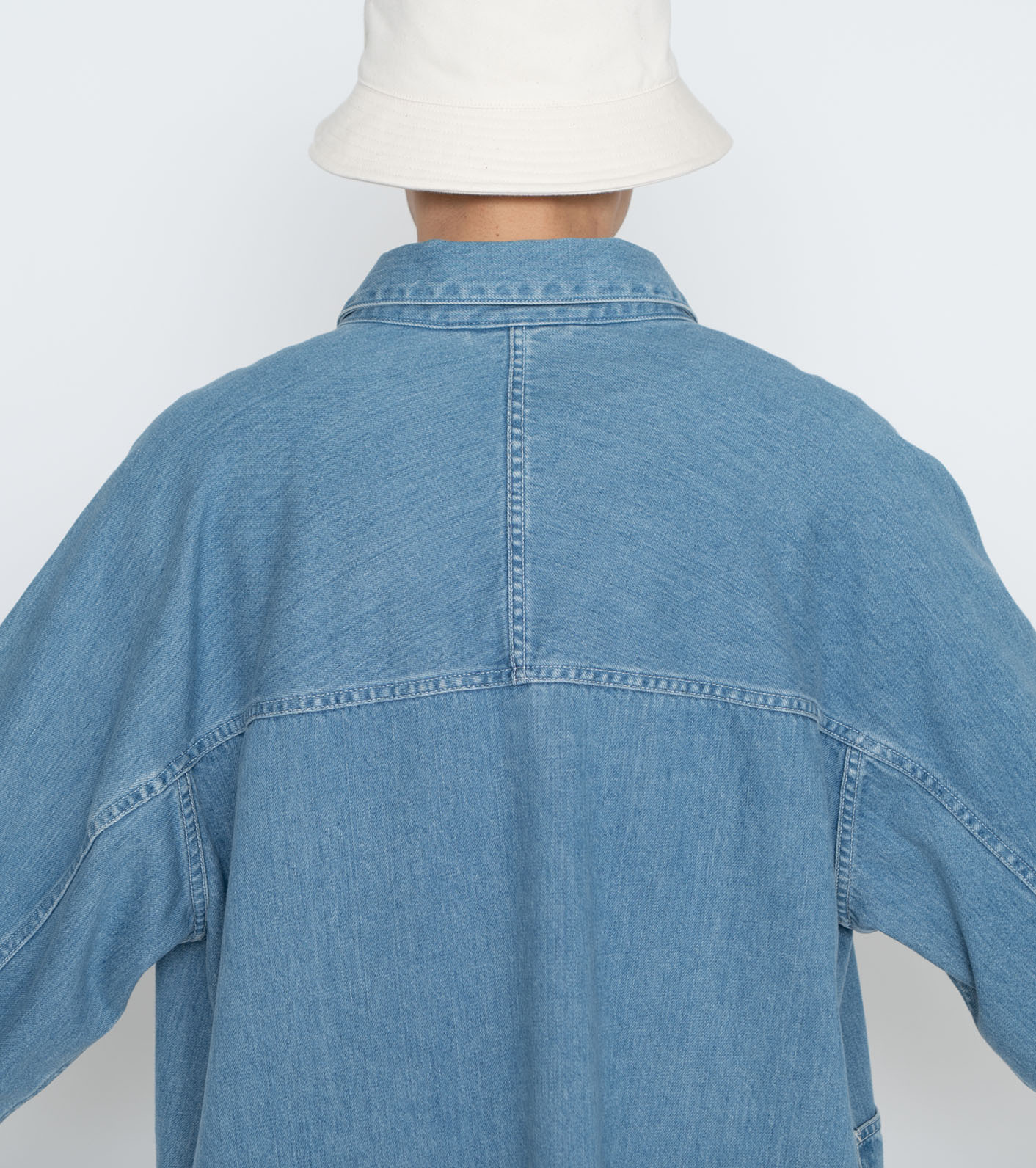 nanamica 나나미카 데님 자켓 내추럴 인디고 재킷 블리치 24SS - 상세 이미지 2