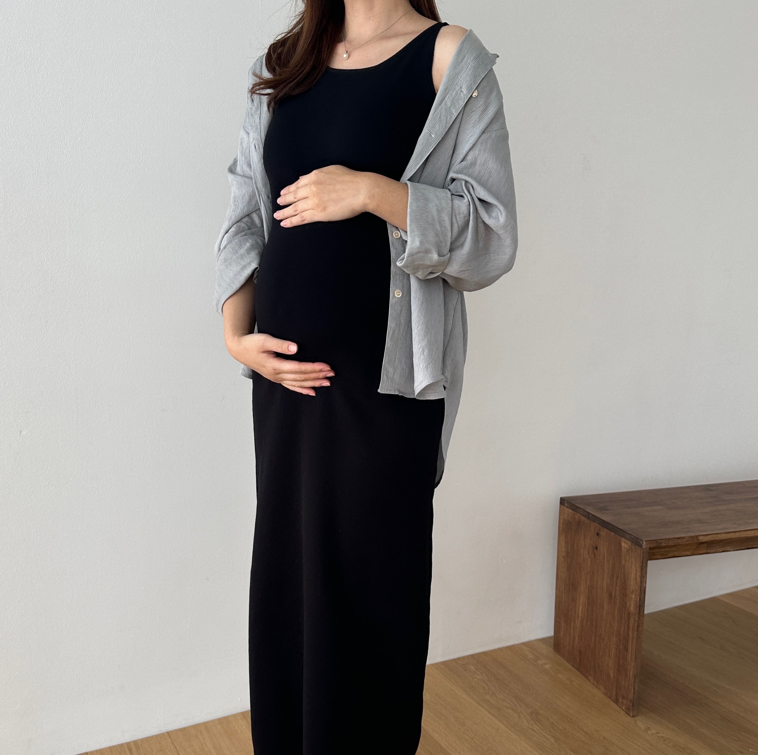 임산부가능 린넨 네추럴 찰랑셔츠 임산부남방 임부복 빅사이즈 오버핏 만삭 상세 이미지 38