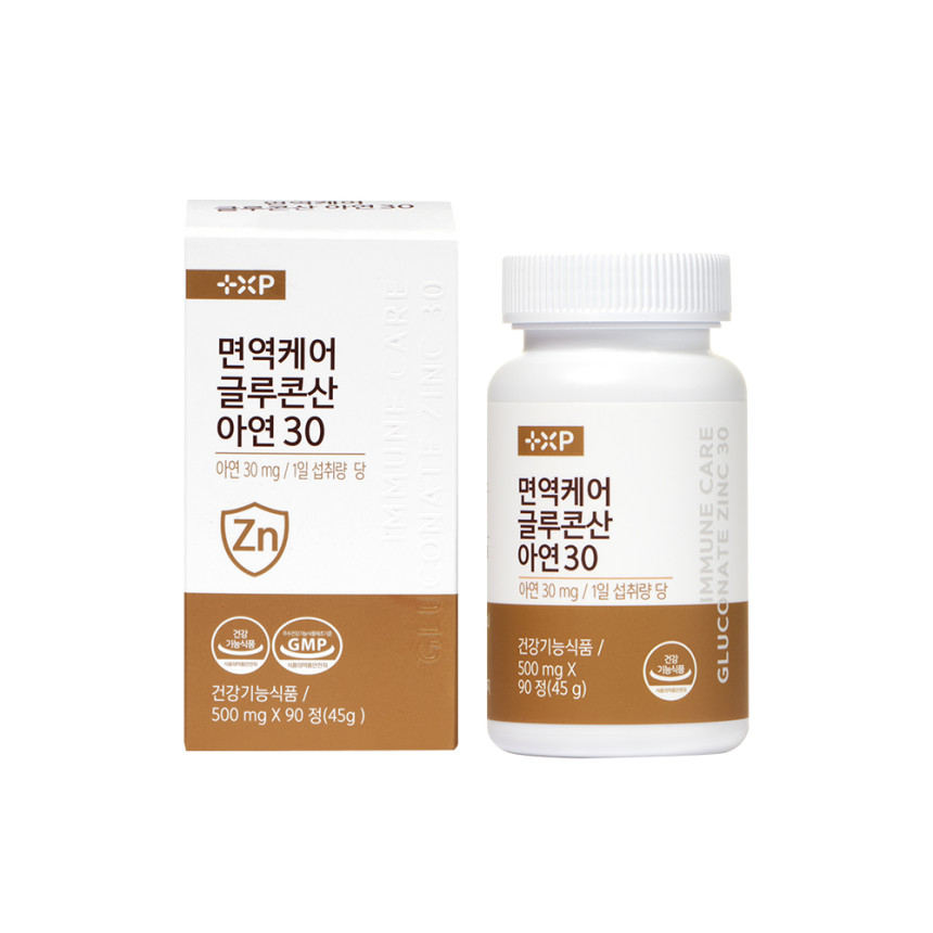 3통/면역케어 글루콘산 아연 30 90정