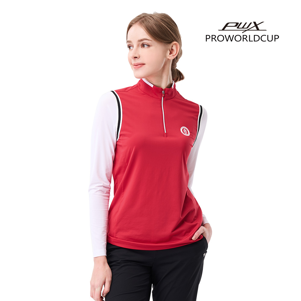 [PWX]Q123-3201-1RD 여성 냉감 집업티셔츠 - 상품 이미지