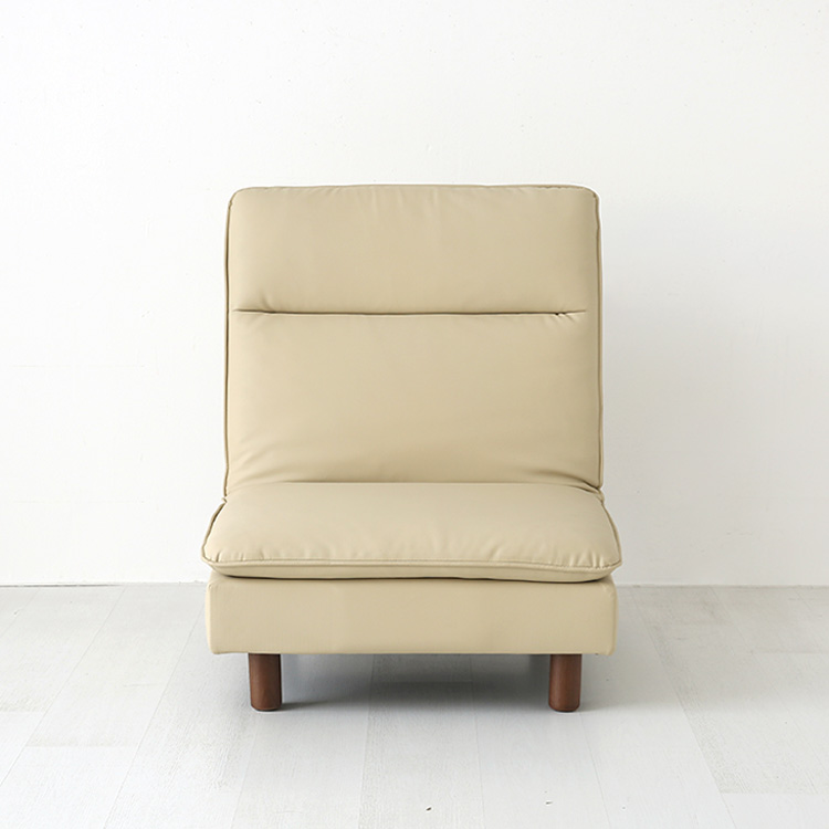 텐제르 1인 리클라이너 좌식소파 + 좌식스툴 베이지 세트