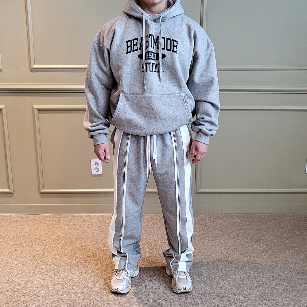 비스트모드 태슬팬츠 세미와이드 트레이닝 남자 헬스 긴바지 짐웨어 오버핏 BSMD 이미지 3