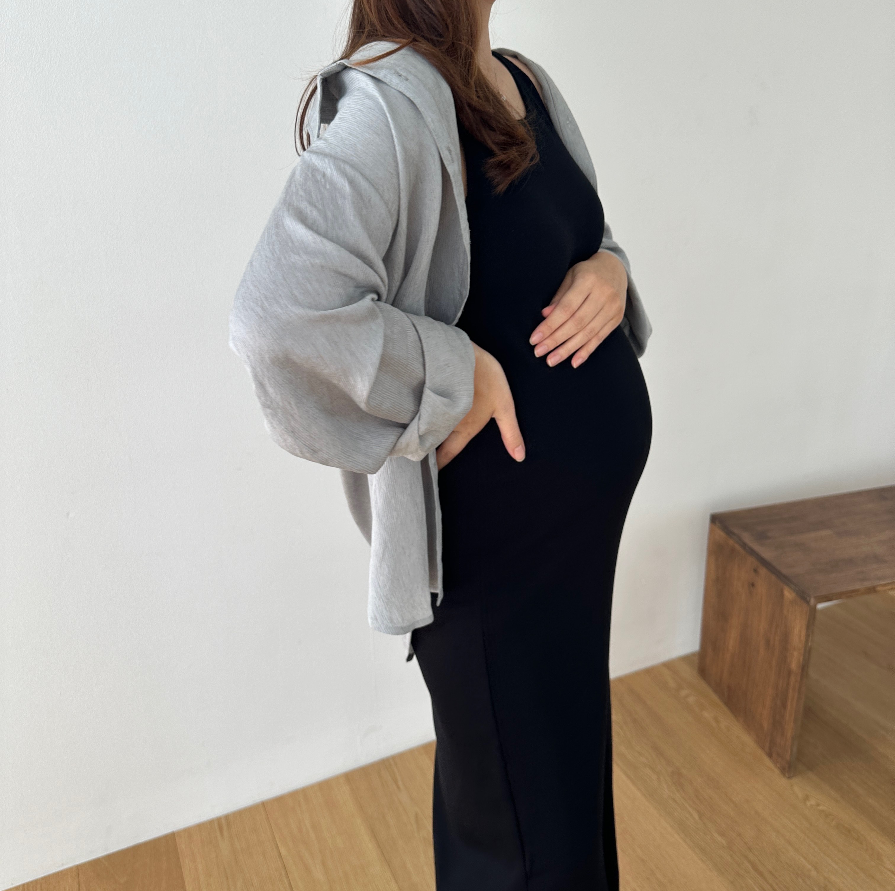 임산부가능 린넨 네추럴 찰랑셔츠 임산부남방 임부복 빅사이즈 오버핏 만삭 상세 이미지 44