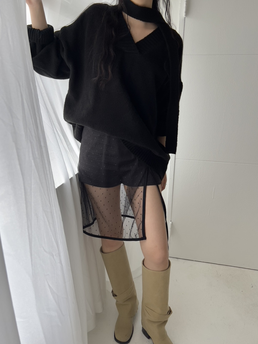 BEST/당일) 시스루 자수 레이어드 스커트 상세 이미지 113