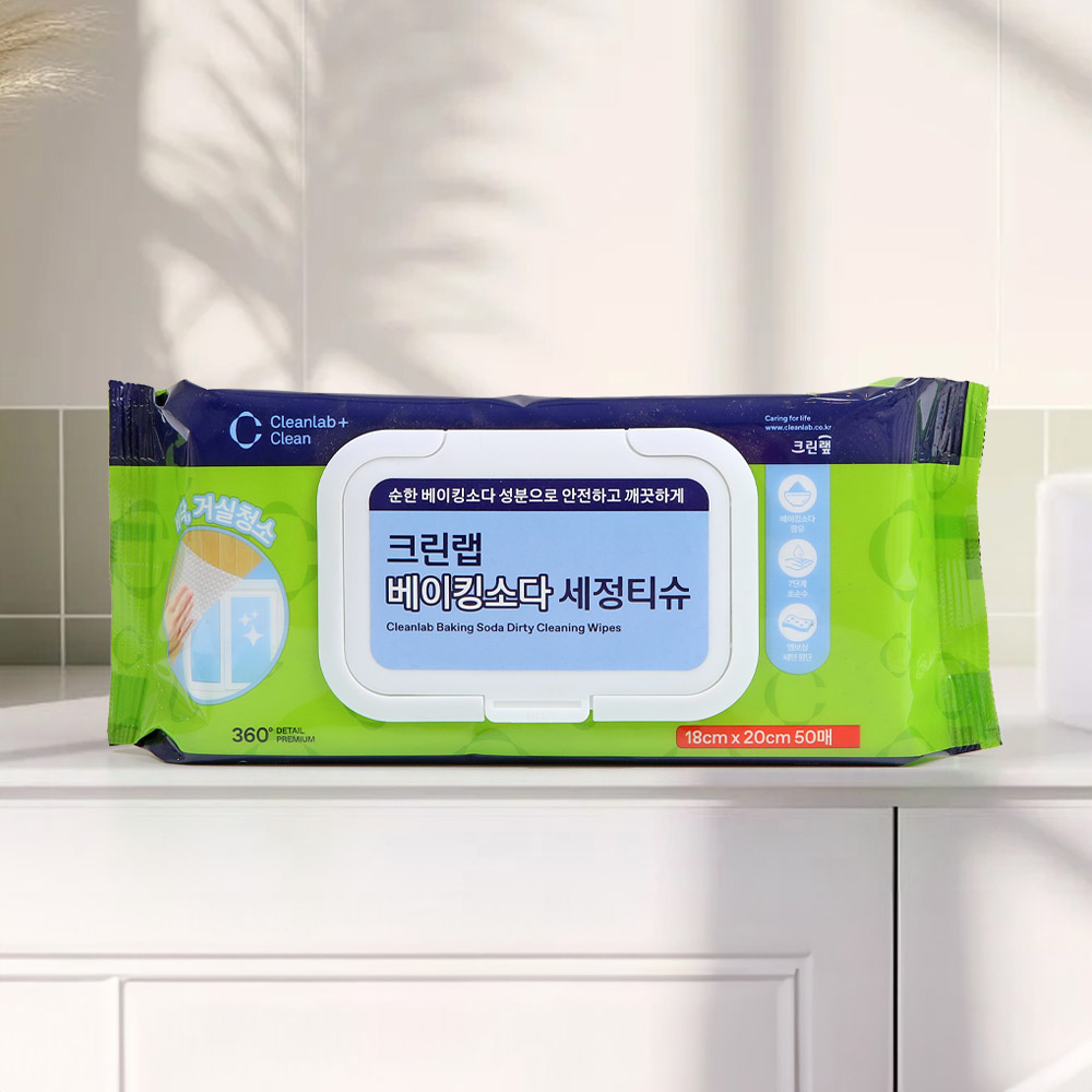 크린랩 청소용 장갑 20매 1개+크린랩  세정티슈 50매 3종 선택1개 엠보싱원단 주방 욕실 - 상세 이미지 4