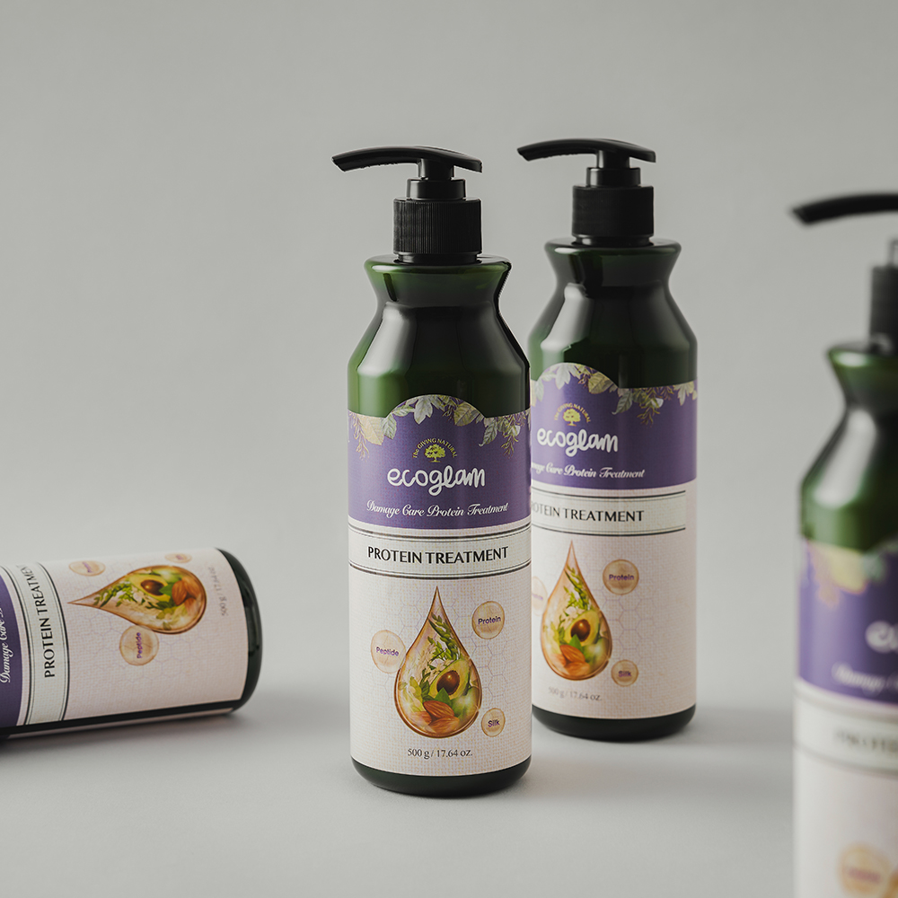 에코글램 데미지 케어 단백질 트리트먼트 500ml+스칼프 클렌징 샴푸 1000ml (택1) 2종 세트 - 상세 이미지 3