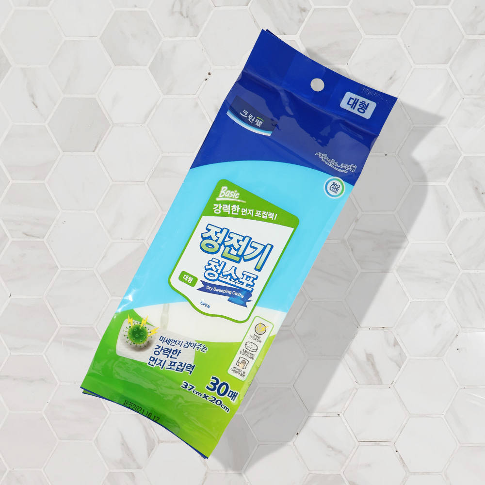 크린랩 정전기 청전기 청소포 대형(37x20) 30매 - 상품 이미지