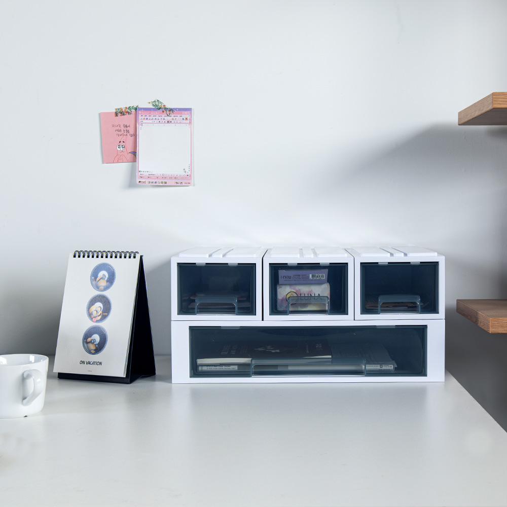 시스템 책상정리함 데스크오거나이저 미니서랍 데스크정리함 A4수납 소형 이미지 2