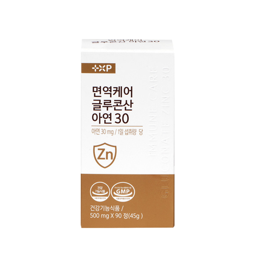 3통/면역케어 글루콘산 아연 30 90정