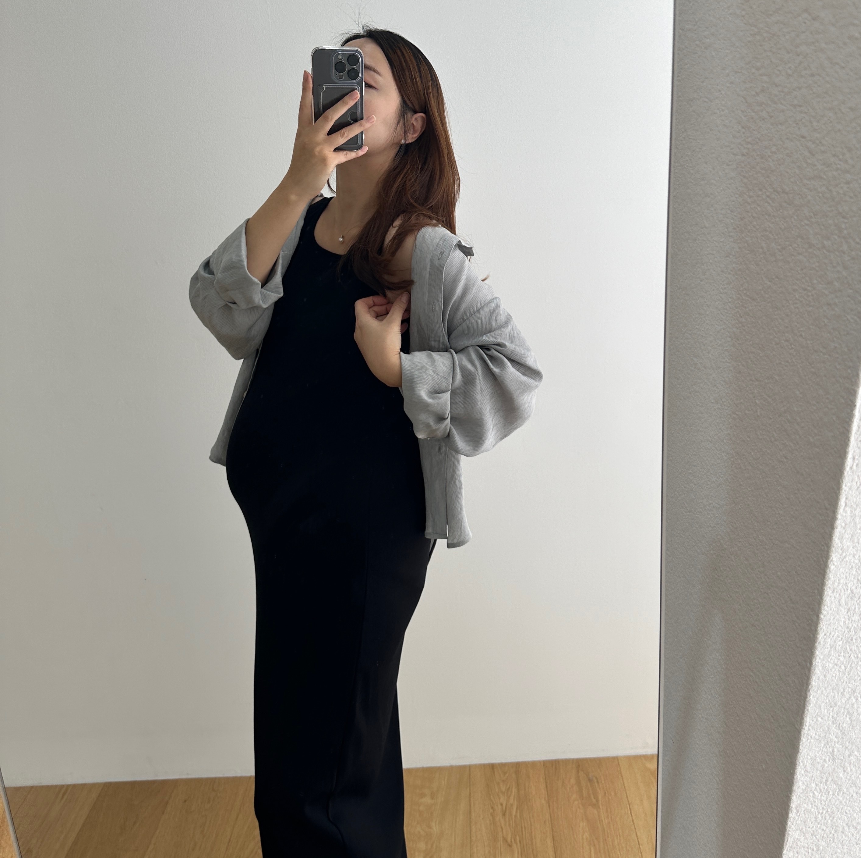 임산부가능 린넨 네추럴 찰랑셔츠 임산부남방 임부복 빅사이즈 오버핏 만삭 상세 이미지 47