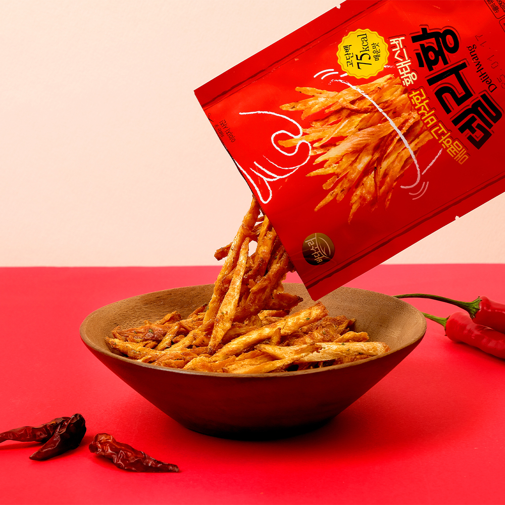 바다소리 저칼로리과자 살안찌는 다이어트 간식, 델리황 매운맛 50g 1봉 : 선해수산 바다소리