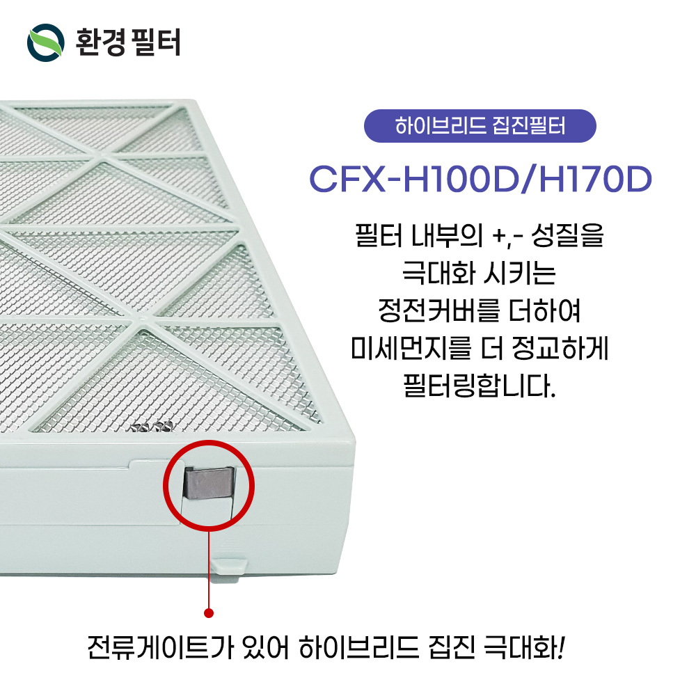 [호환] 환경필터 삼성 큐브 공기청정기필터 일반형 CFX-H100D AX47N9980SSD AX53A9310GED AX47R9880WSD AX90N9880 - 상세 이미지 5