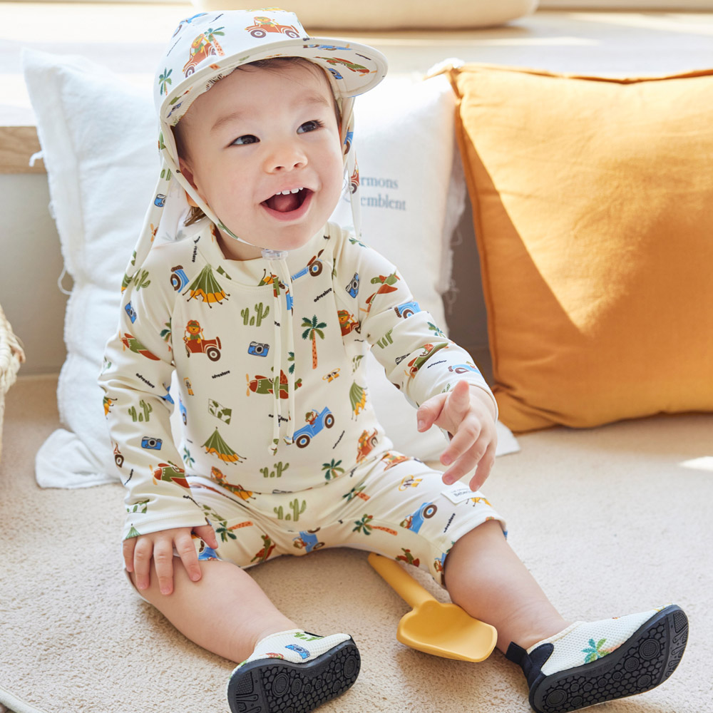 아기수영복 유아수영복 6개월 돌 두돌 전신 스마일 우주복 여아래쉬가드