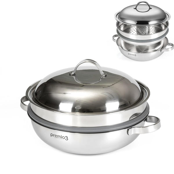 키친아트 통3중 인덕션 궁중 찜냄비36CM(찜판2개) - 상세 이미지 3