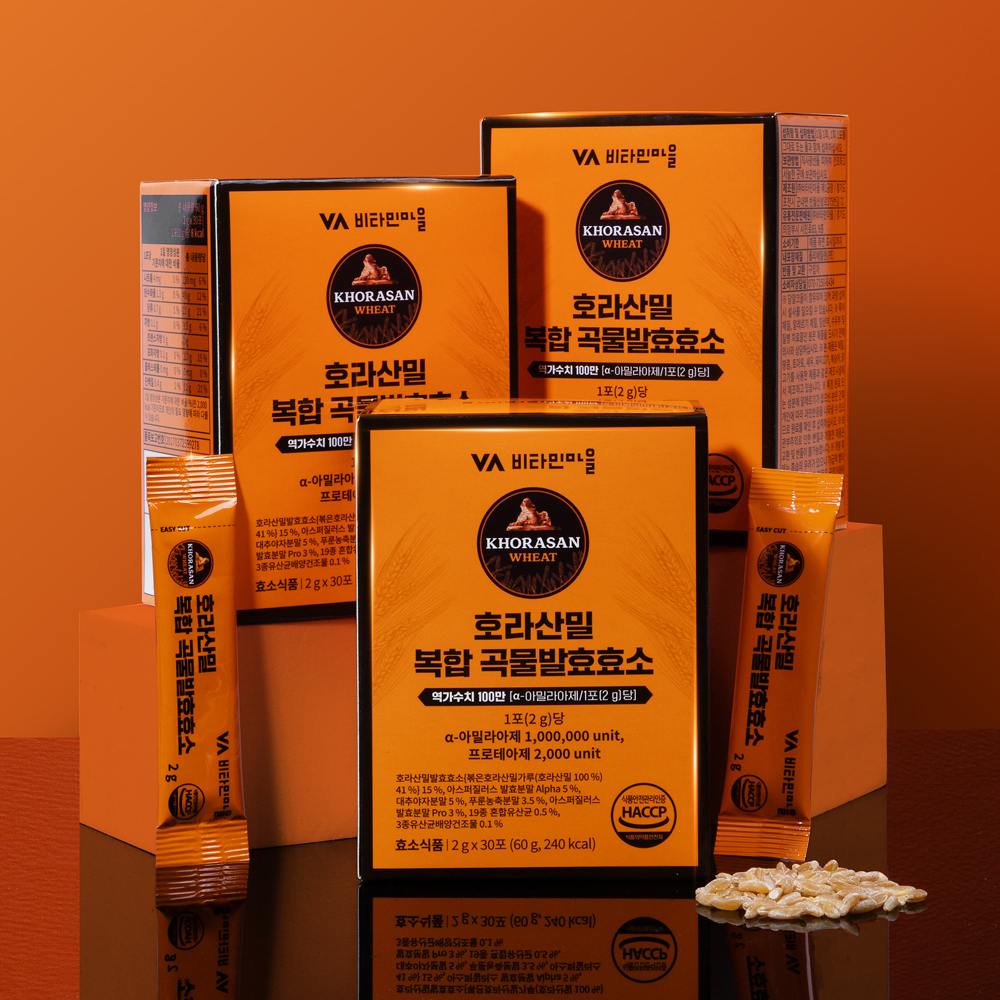 비타민마을 100만 역가수치 호라산밀 복합 곡물발효효소 30포, 1개 - 상세 이미지 4