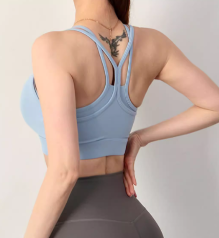 홀터넥브라탑 요가브라탑 필라테스 시스루 이미지 6