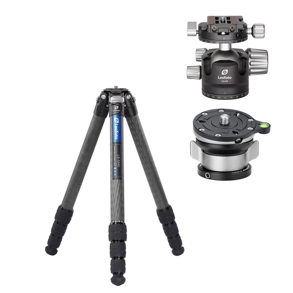 레오포토 레인저 LS-324C+LH-40R+LB-65 레벨링베이스 삼각대 세트 - 상품 이미지