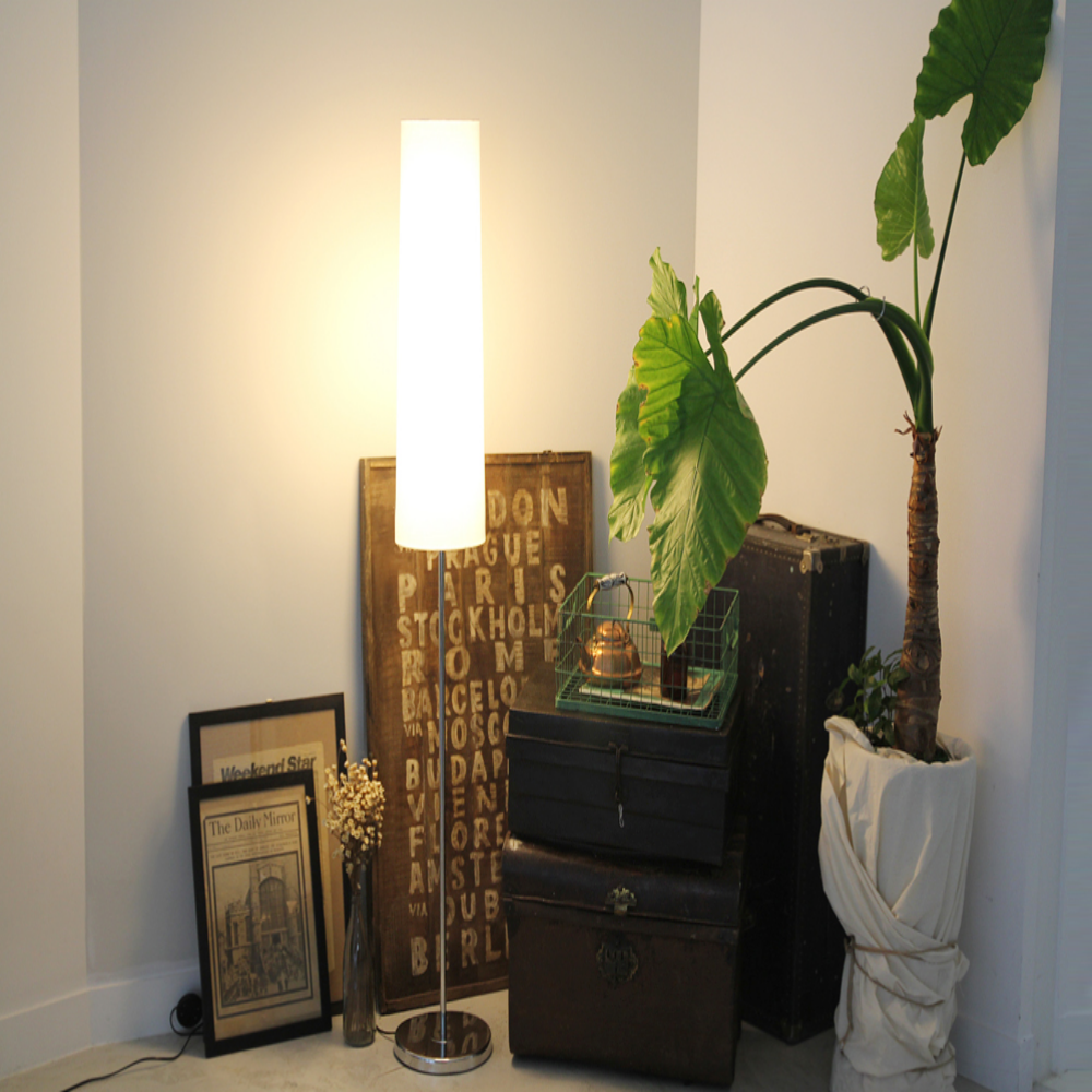 플로어스탠드 LED 갓 거실 장스탠드 조명 실버