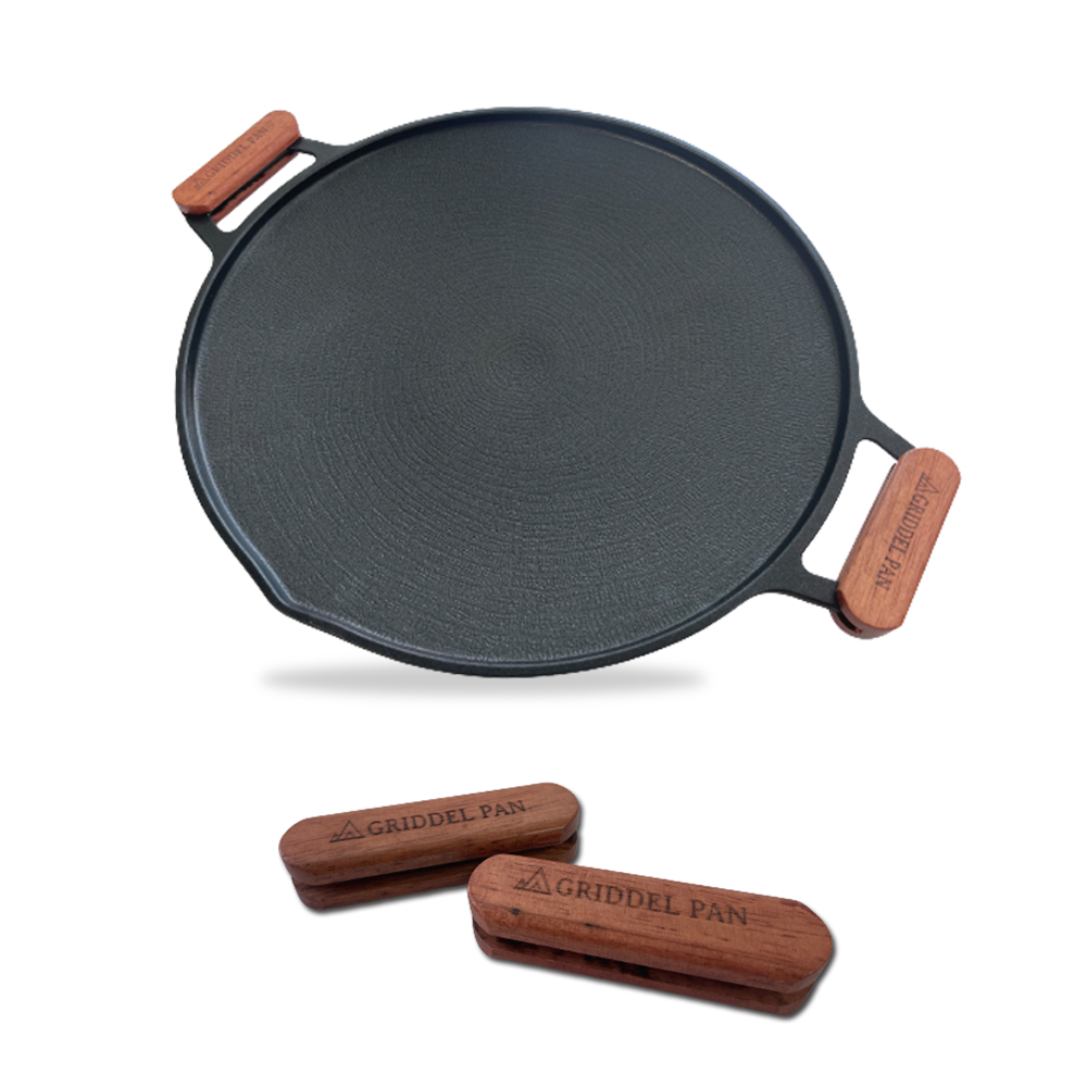 시샘 통주물 인덕션 그리들팬 전용 우드 손잡이2p