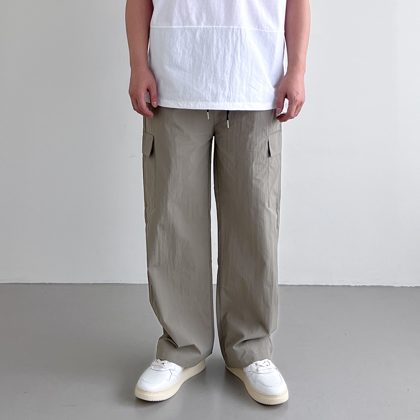 나일론카고팬츠 남자바스락바지 통큰바지 - 상세 이미지 2