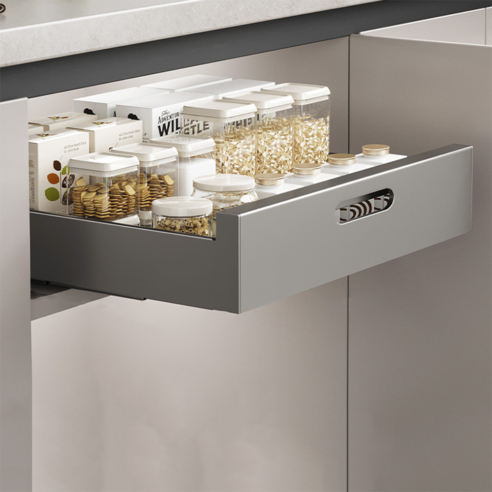 완벽정리 주방 슬라이딩 선반 25cm 싱크대 하부장 정리 인출식 선반 정리대