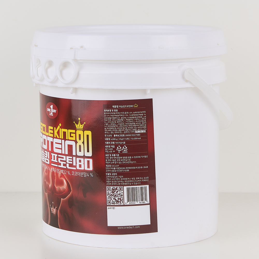 머슬킹80프로틴 식사대용 동물성 식물성 복합 단백질 쉐이크 음료 파우더 가루 4kg 이미지 3